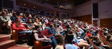 Image of a lecture speaker at Susquehanna.